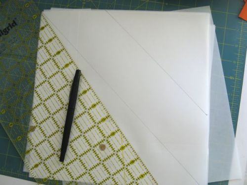 Drawing Lines on Vellum for Quilt Block